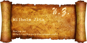 Wilheim Zita névjegykártya